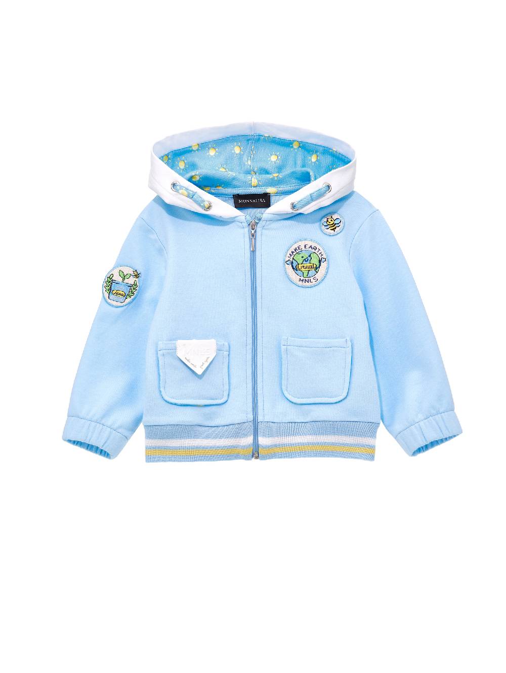 Monnalisa Felpa cotone con cappuccio regolabile