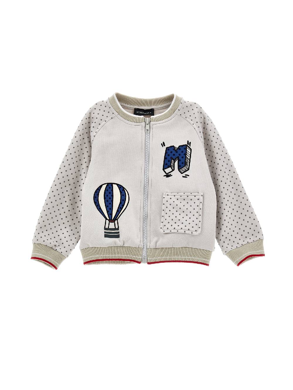 Monnalisa Felpa cotone con zip