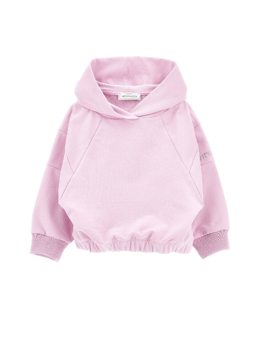 Monnalisa Felpa cotone hoodie con borchiette