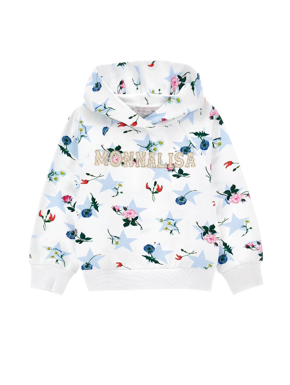 Monnalisa Felpa cotone stelle e fiori