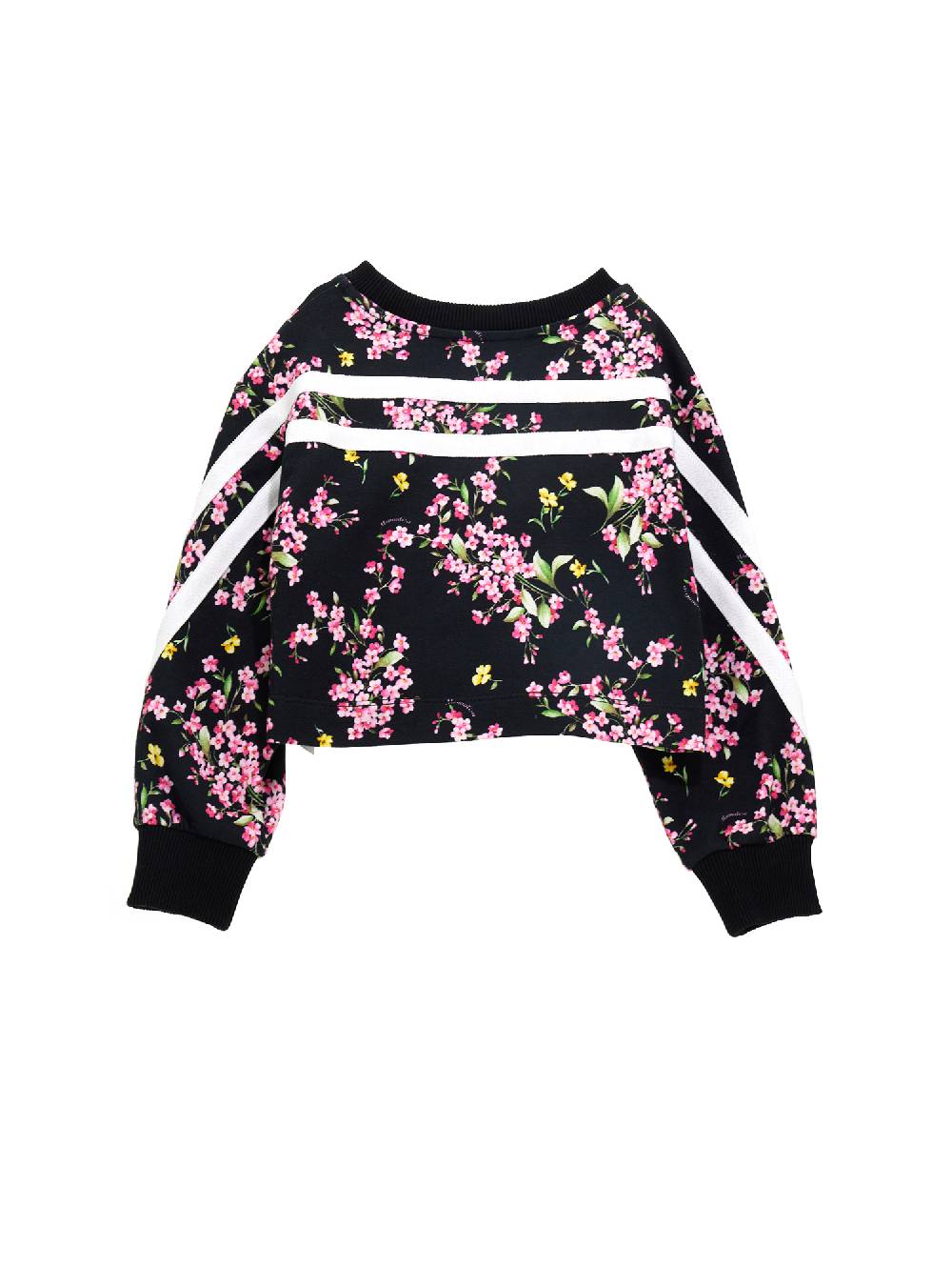 Monnalisa Felpa Cropped Stampa Fiori