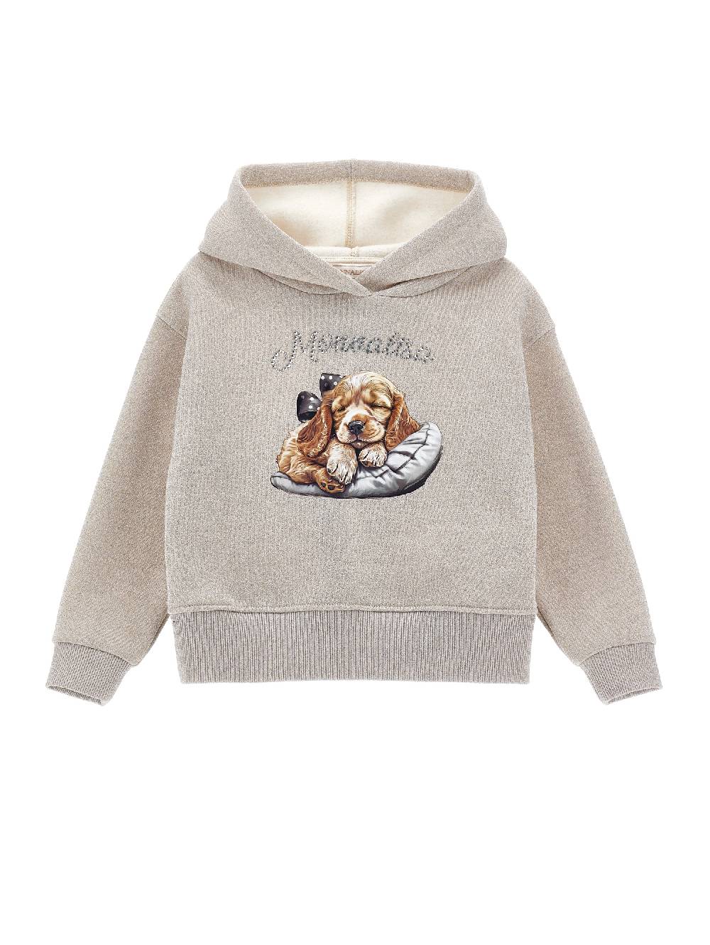 Monnalisa Felpa lurex con cappuccio