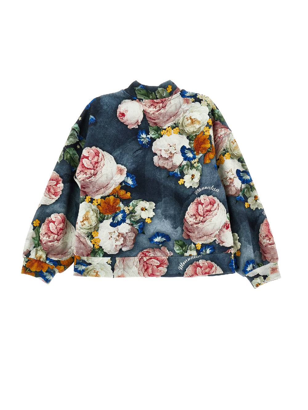 Monnalisa Felpa Rose Barocche Modello Bomber