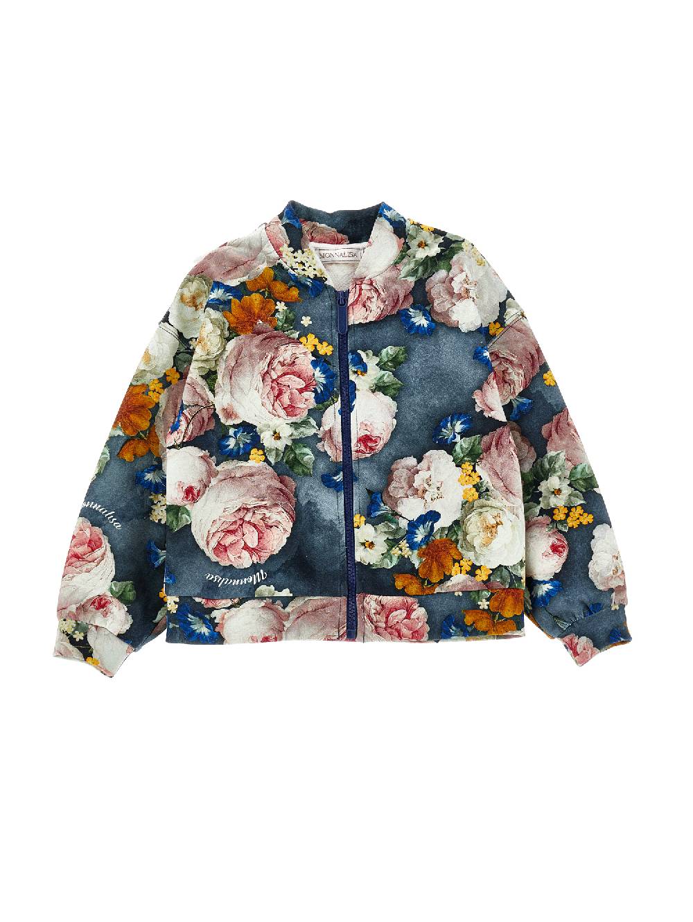 Monnalisa Felpa rose barocche modello bomber
