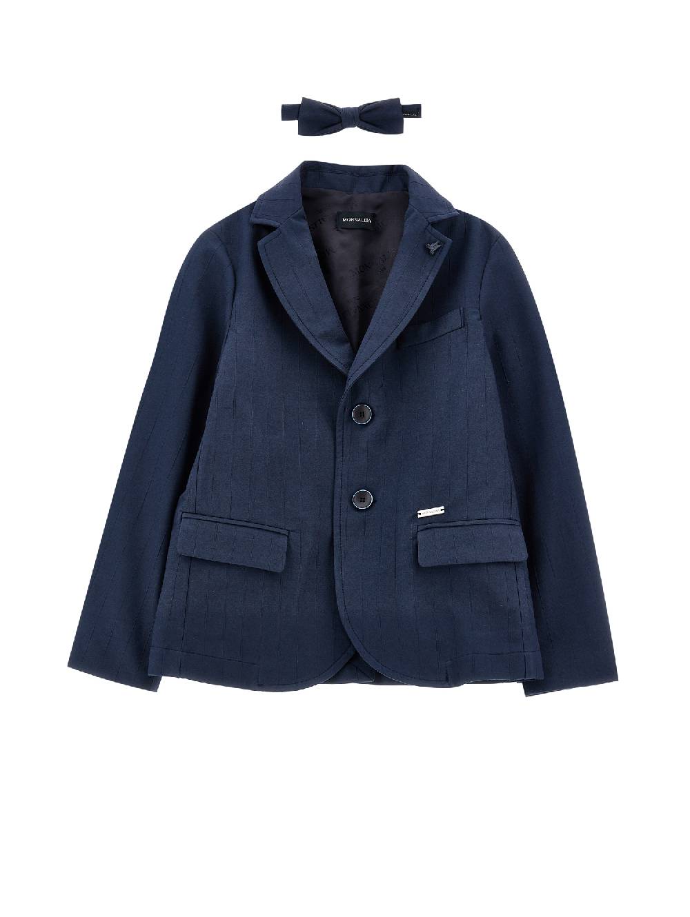 Monnalisa Giacca gessata con papillon