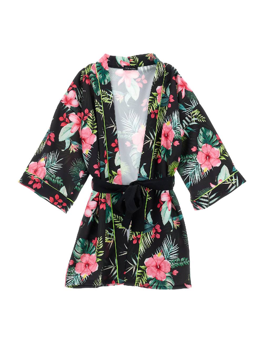 Monnalisa Giacca kimono stampa jungle