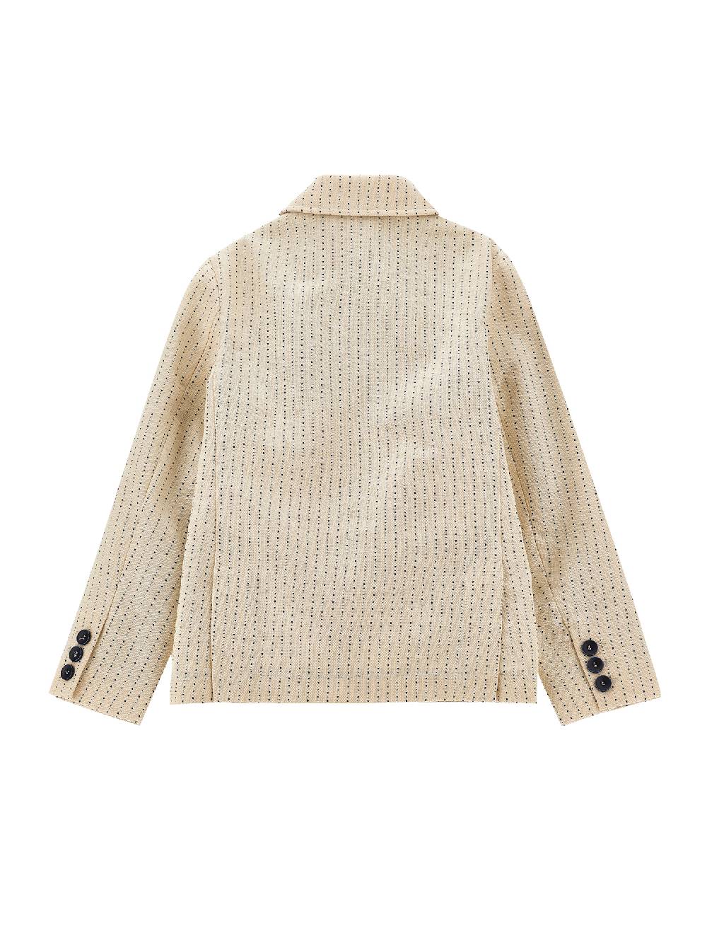 Monnalisa Giacca Tela Operata Con Papillon