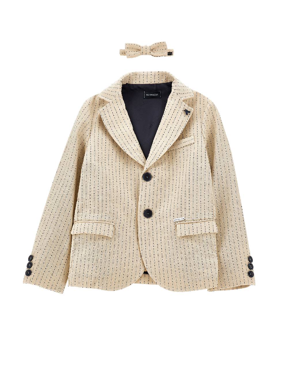 Monnalisa Giacca tela operata con papillon