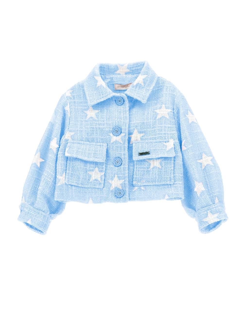 Monnalisa Giacchino corto bouclé stelle