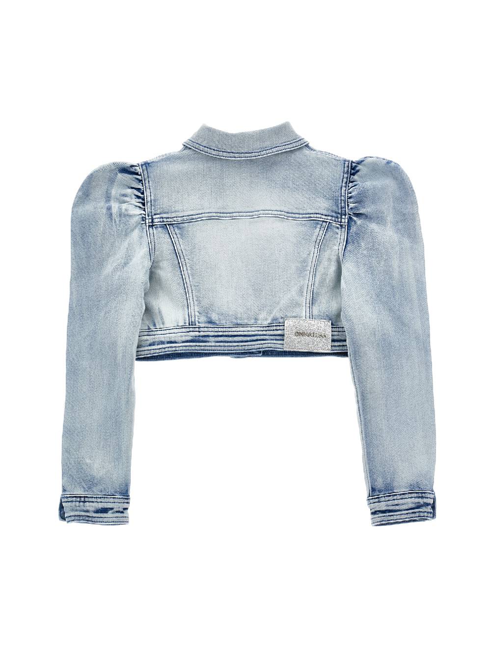 Monnalisa Giacchino Denim Con Bottoni Gioiello