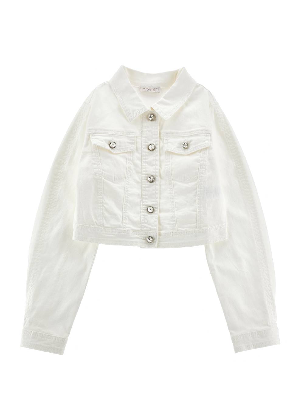 Monnalisa Giacchino denim con bottoni gioiello