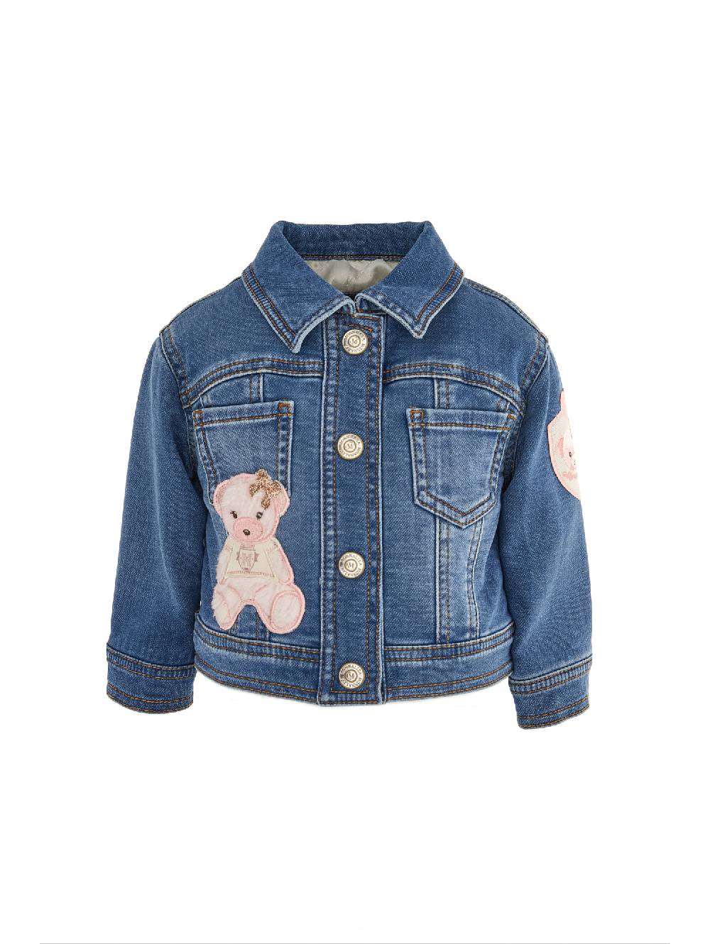 Monnalisa Giacchino denim felpa teddy
