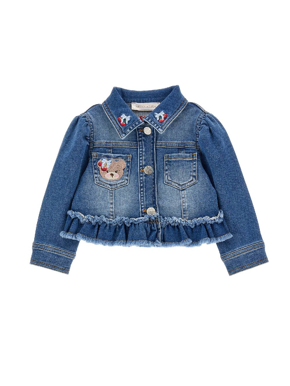 Monnalisa Giacchino denim ricamato