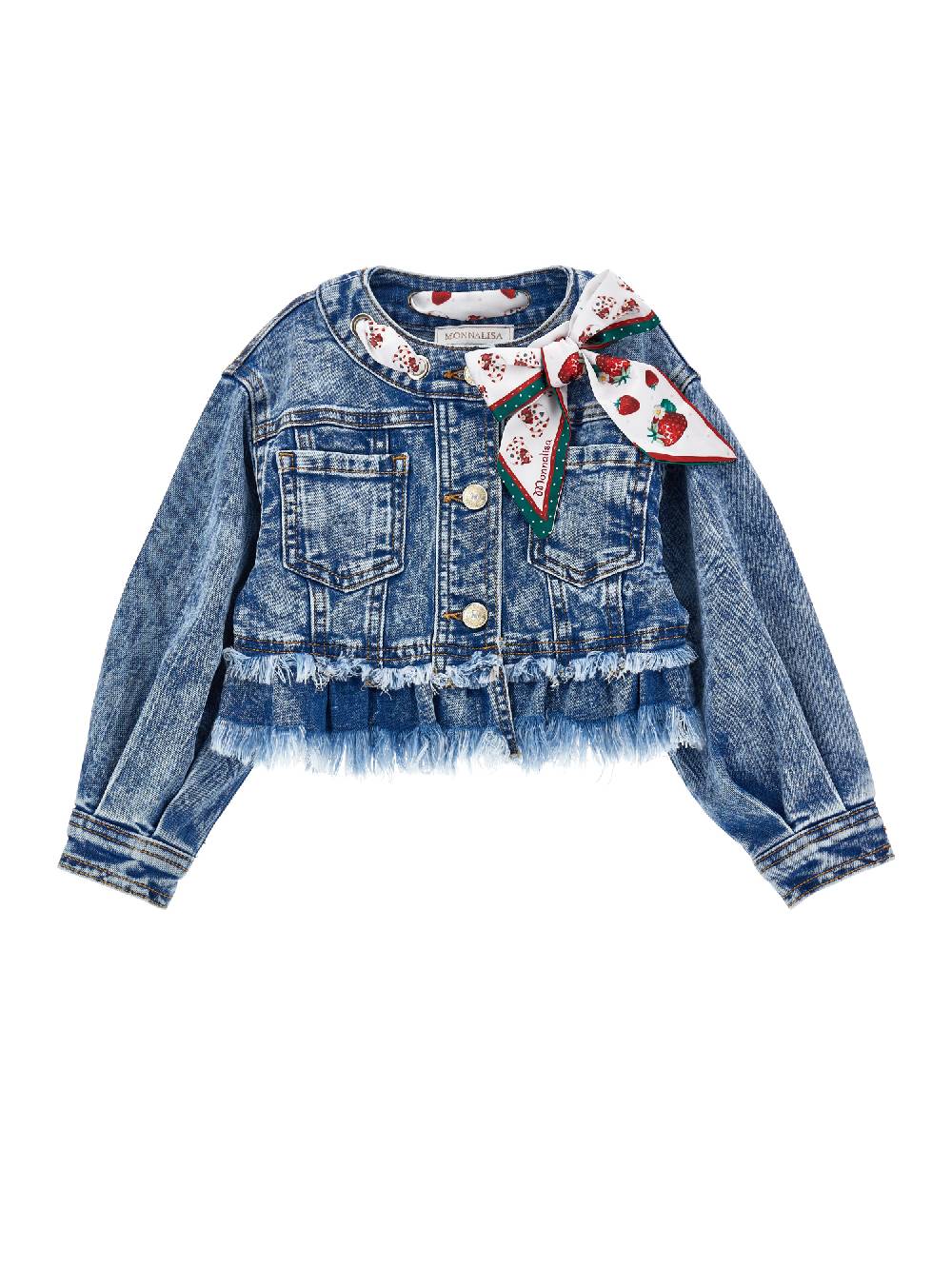 Monnalisa Giacchino jeans foulard