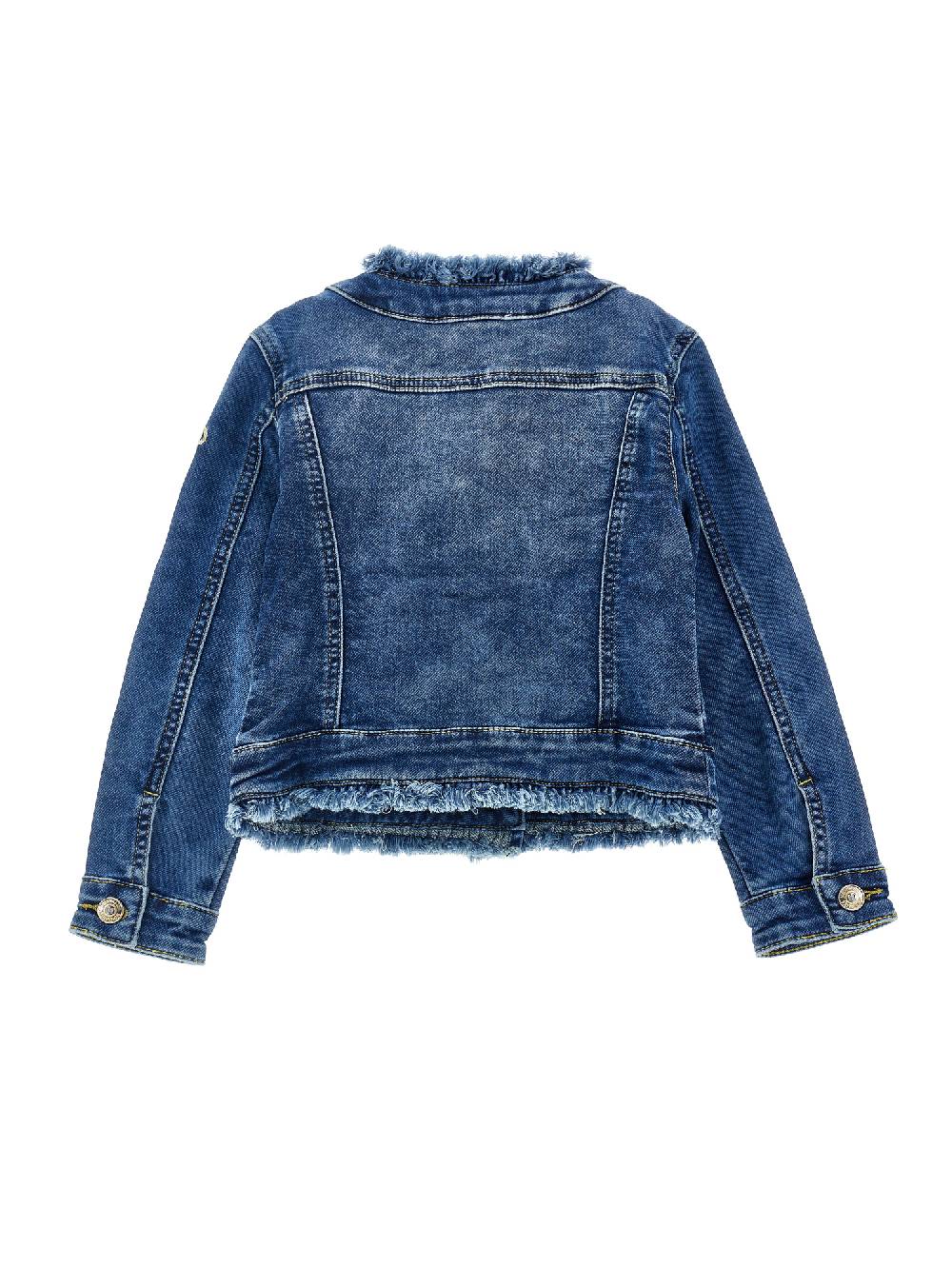 Monnalisa Giacchino Jeans Ricamato