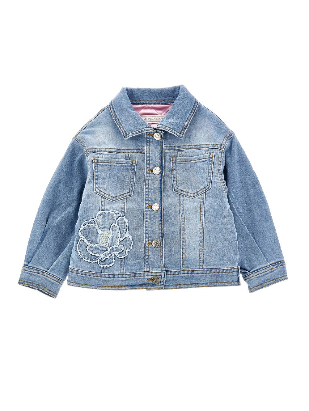 Monnalisa Giacchino jeans ricamato