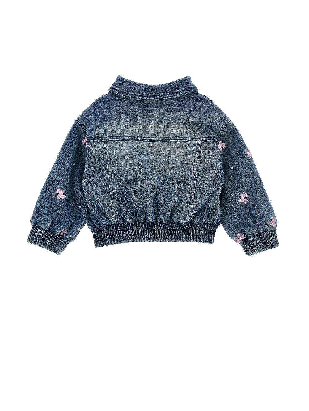 Monnalisa Giacchino Jeans Ricamato