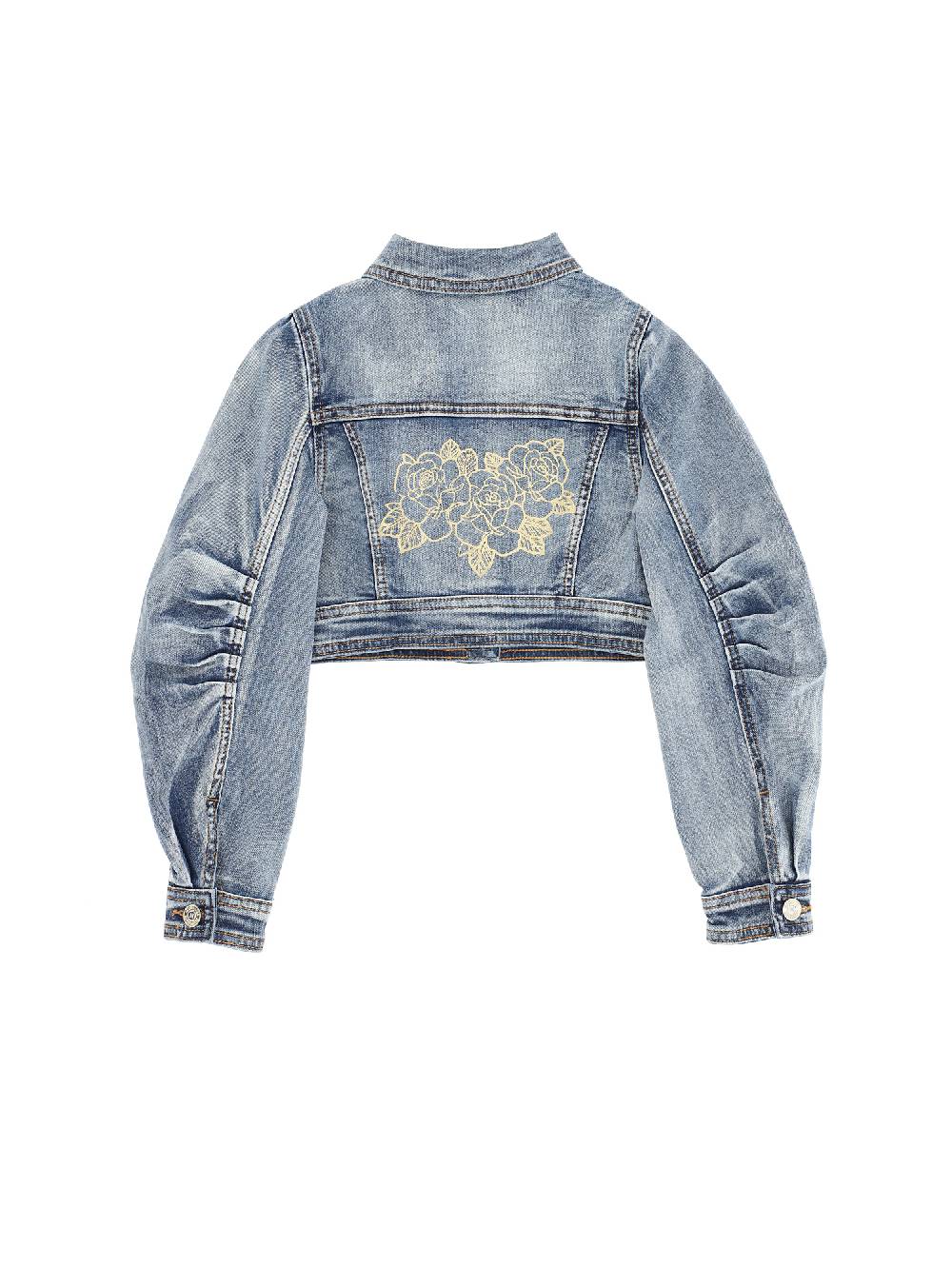 Monnalisa Giacchino Jeans Rose In Oro