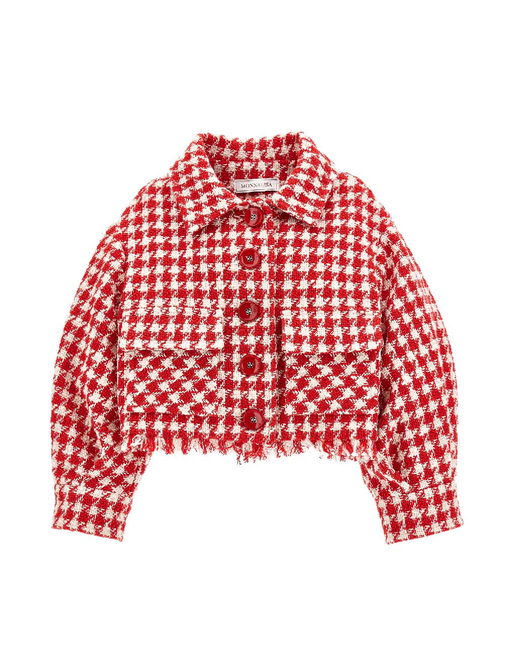 Monnalisa Giacchino pied de poule sfrangiato