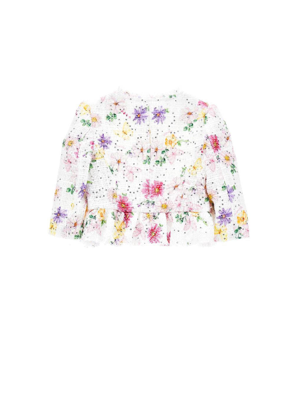 Monnalisa Giacchino Punto Stuoia Floreale