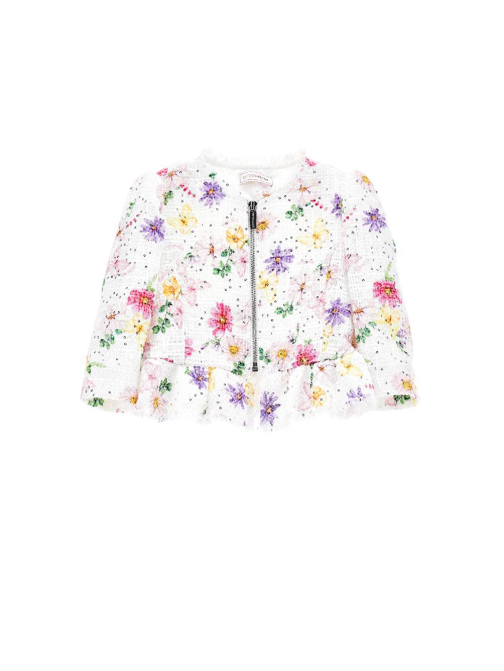 Monnalisa Giacchino punto stuoia floreale