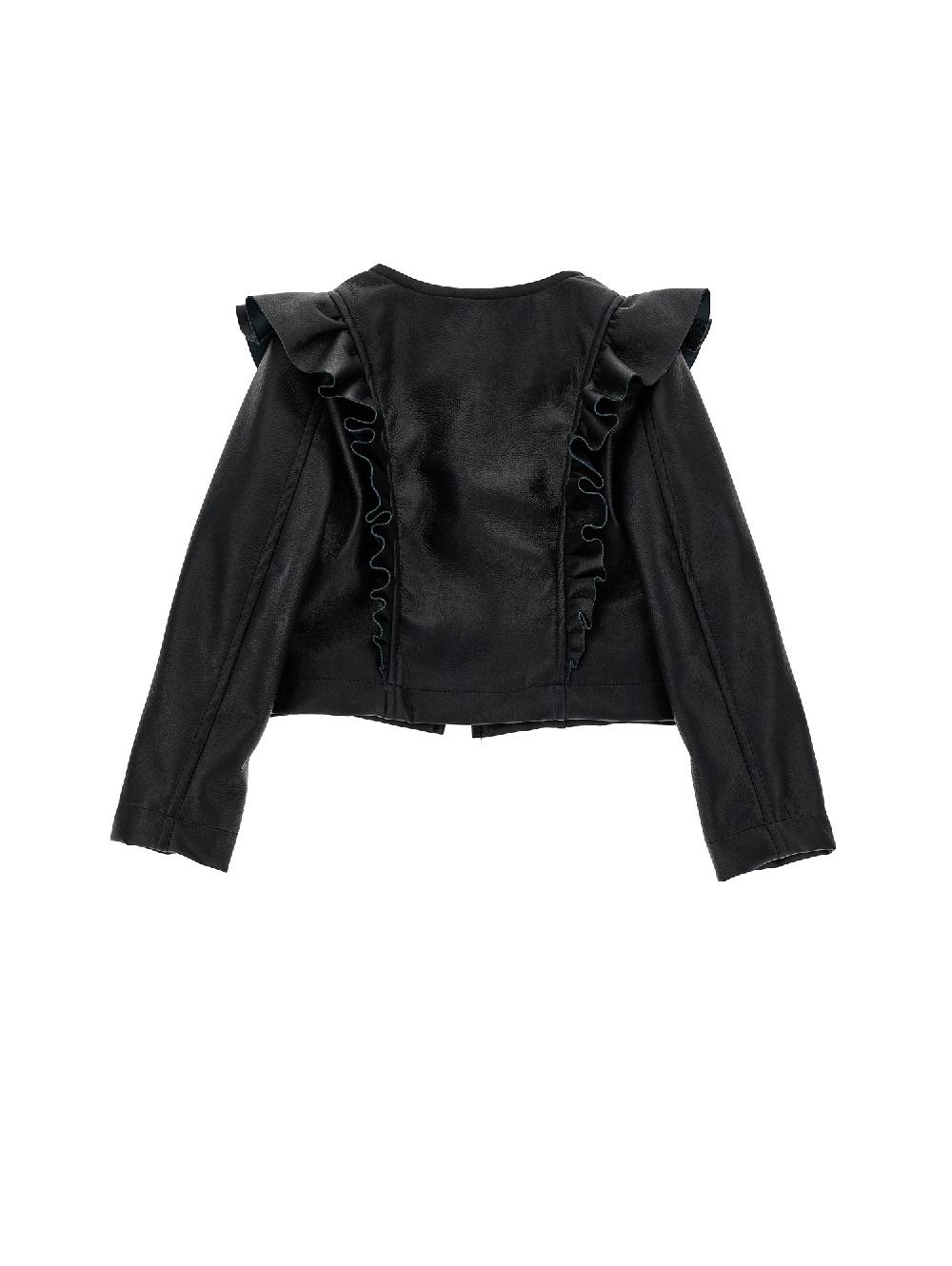 Monnalisa Giacchino Tessuto Spalmato Con Rouches