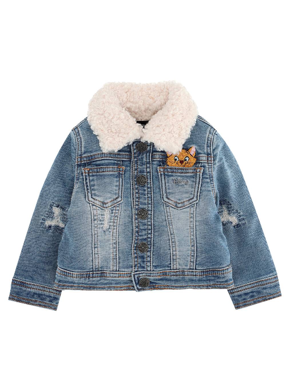 Monnalisa Giubbino felpa denim Aristogatti