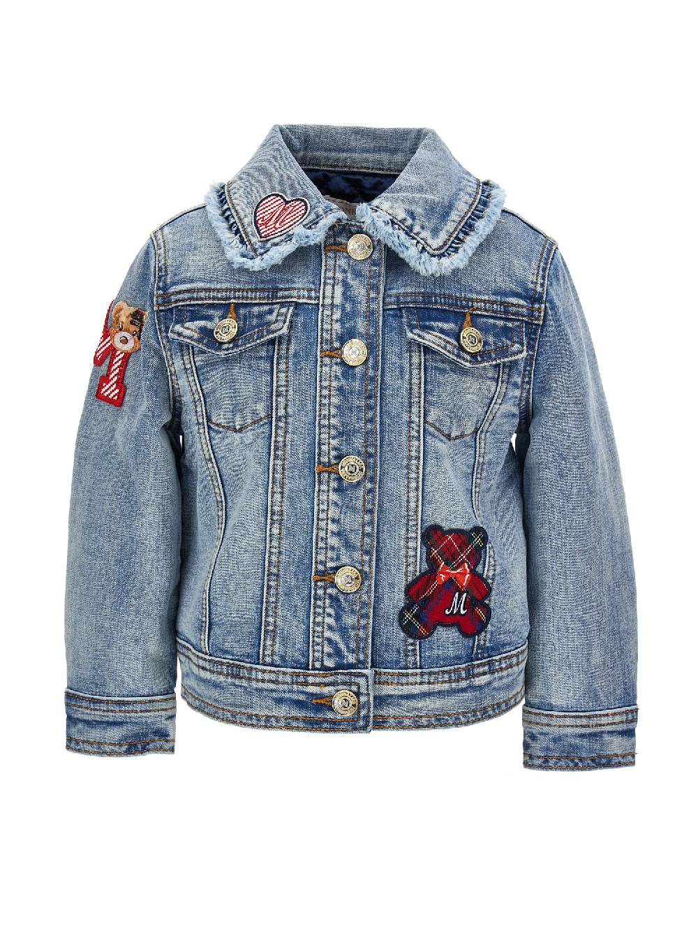 Monnalisa Giubbino jeans con colletto