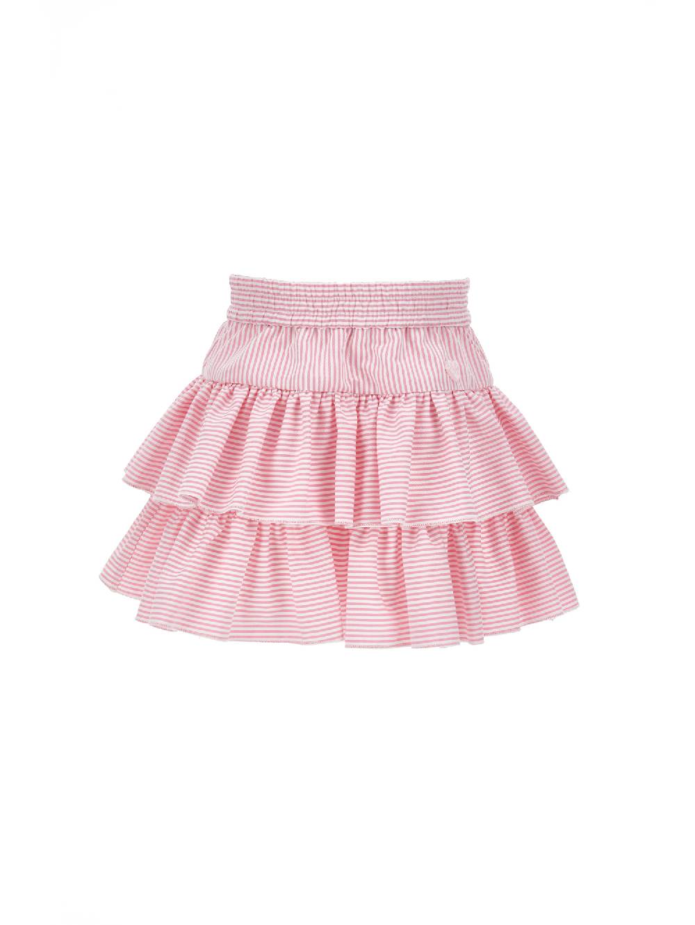 Monnalisa Gonna con volants tessuto bacchettina