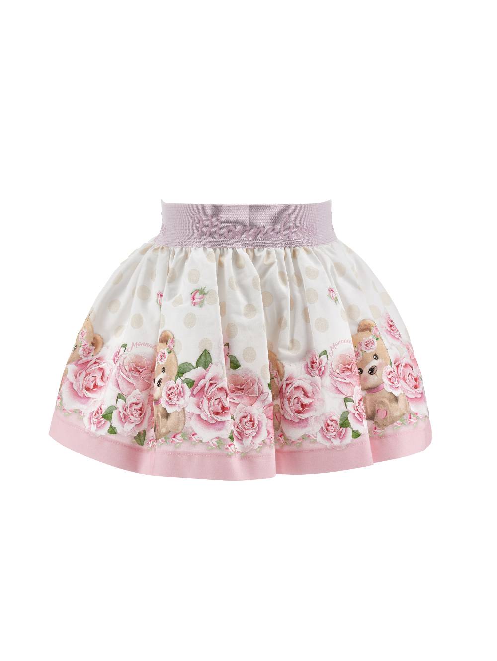 Monnalisa Gonna cotone con elastico logato