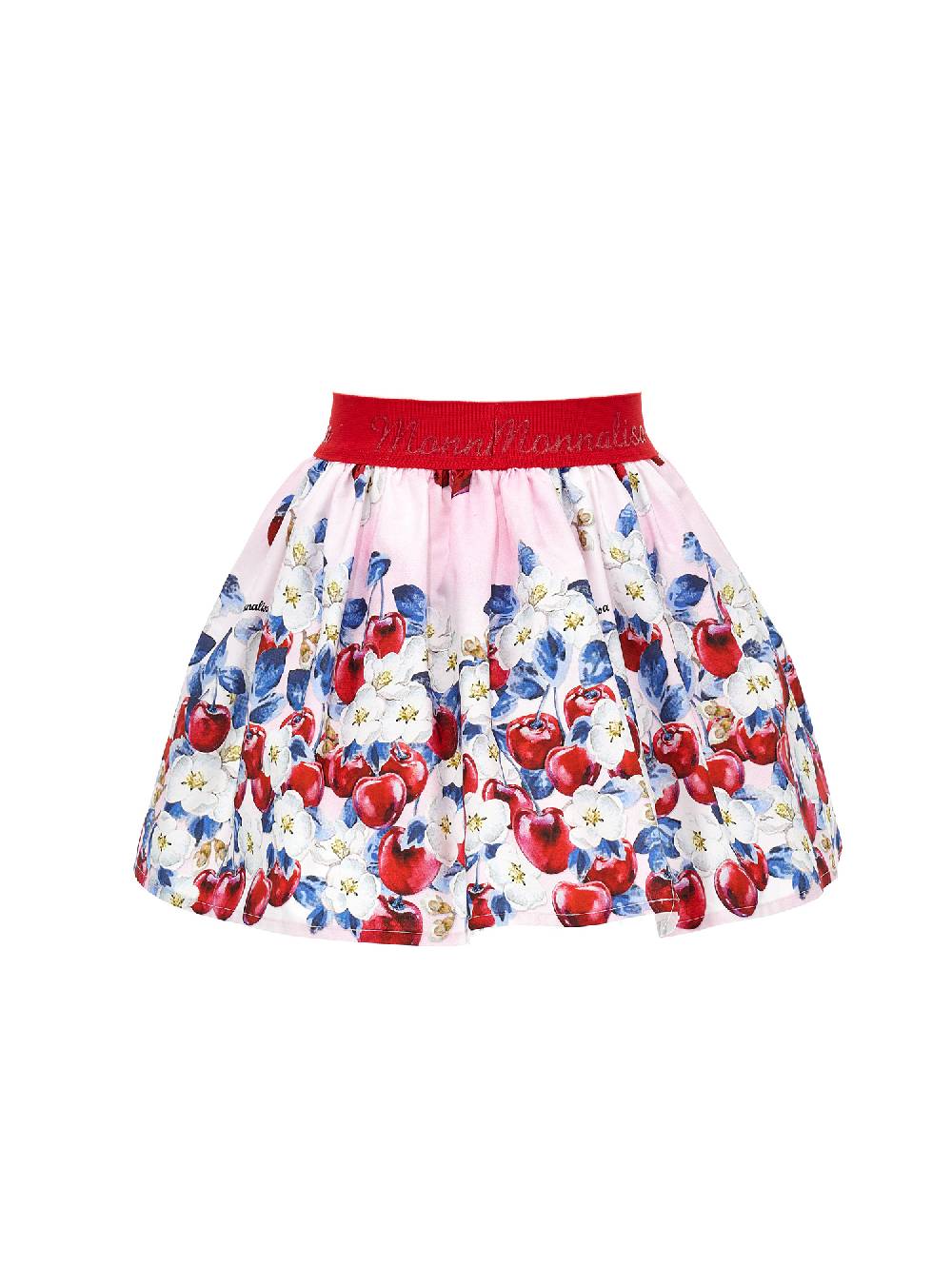 Monnalisa Gonna Cotone Stampa Ciliegie