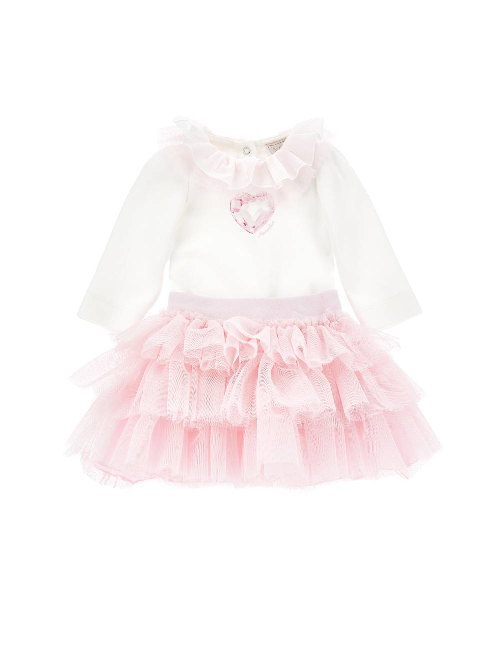 Monnalisa Gonna e body stampa cristalli