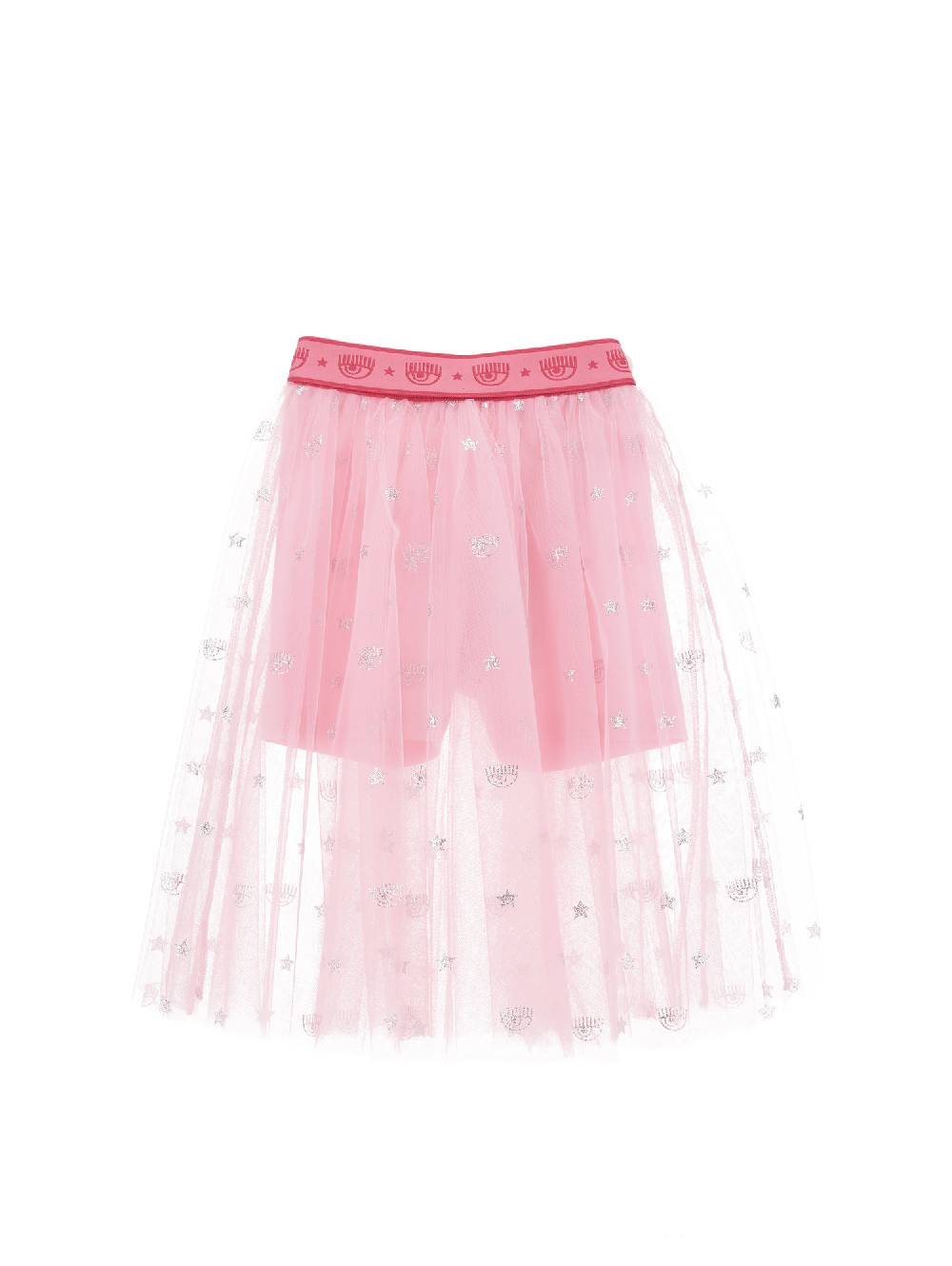 Monnalisa Gonna in tulle Logomania all over