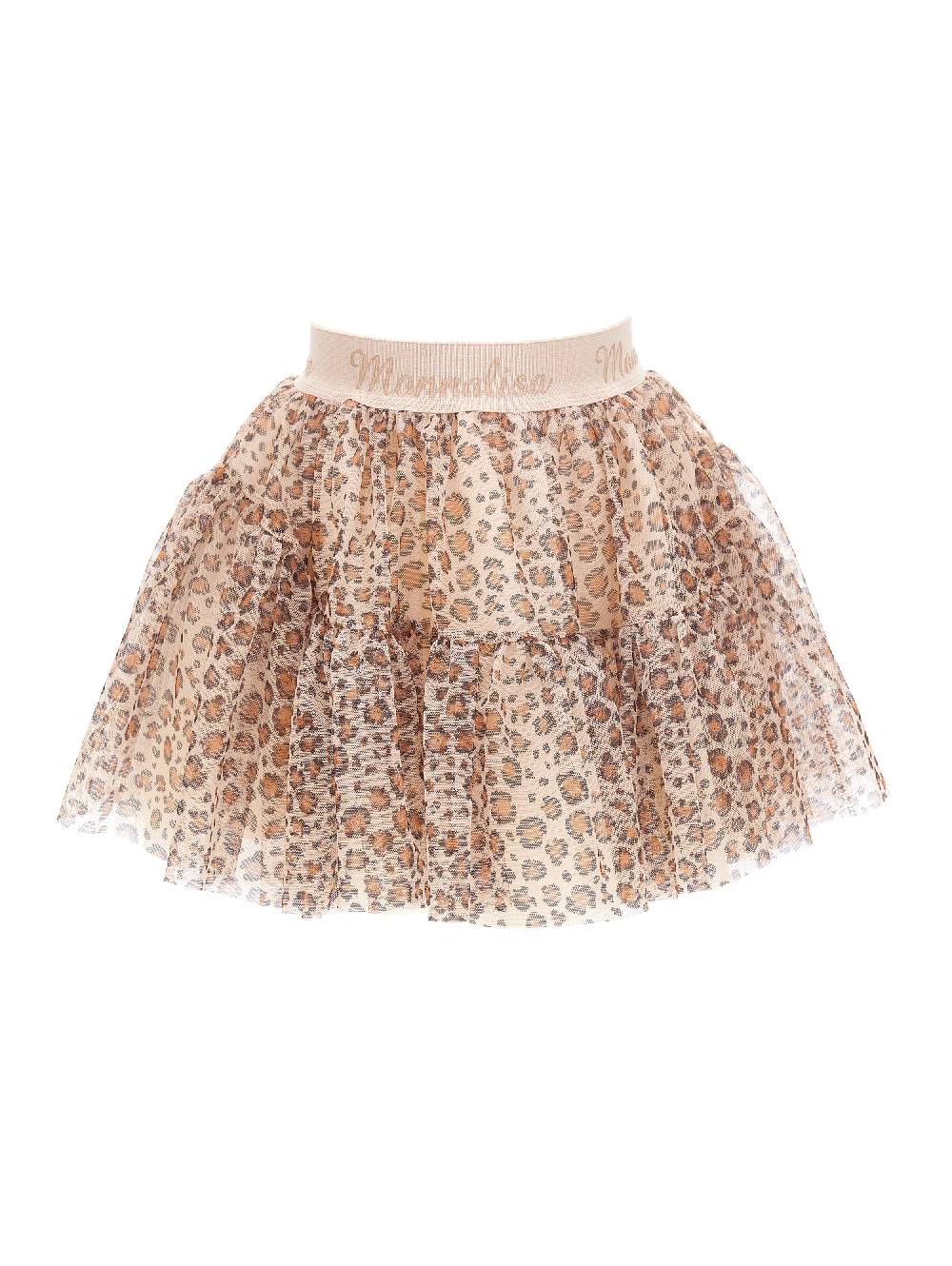 Monnalisa Gonna in tulle stampa animalier