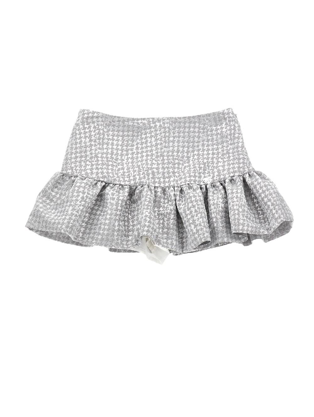 Monnalisa Gonna jacquard pied de poule con shorts