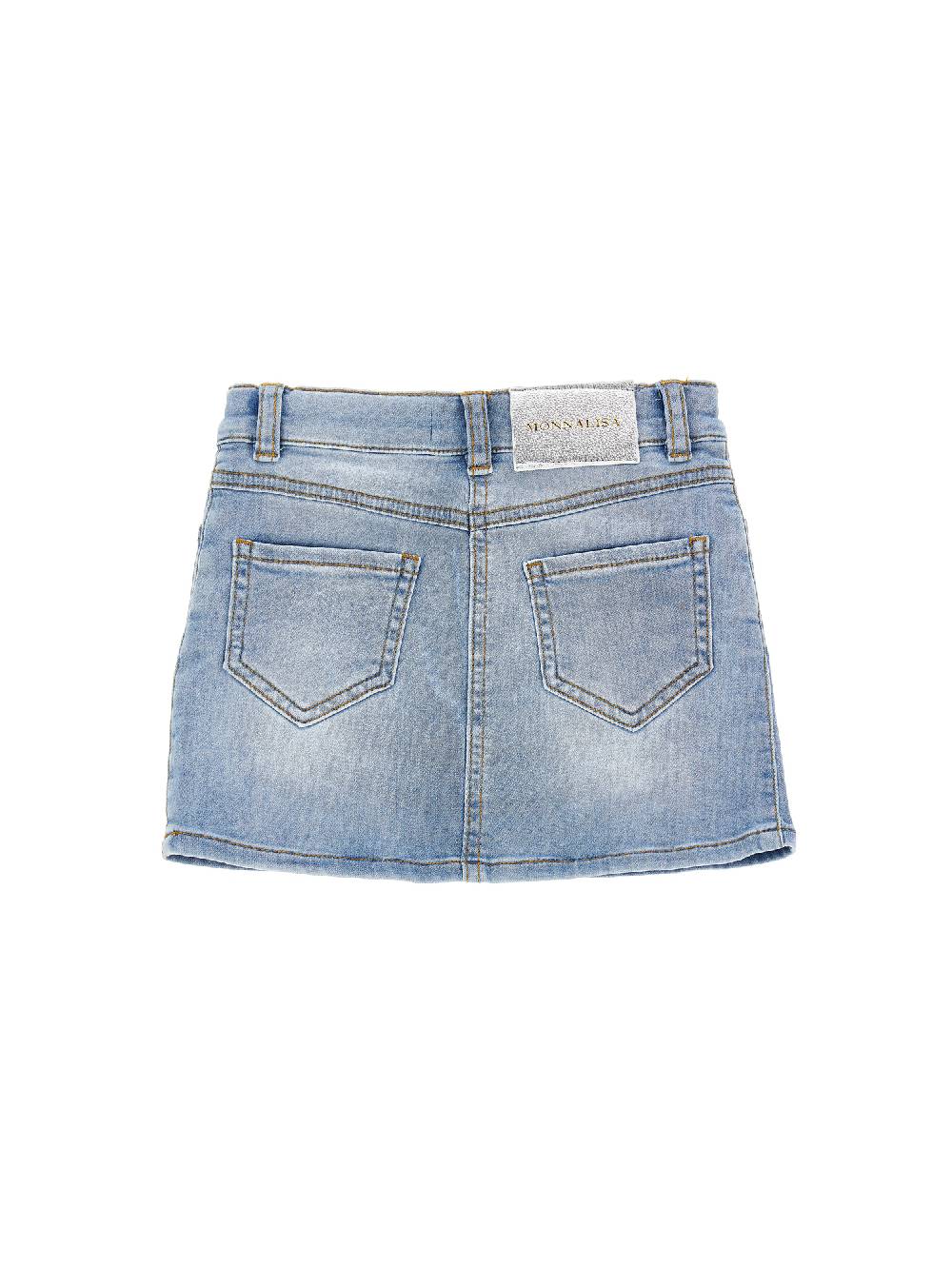 Monnalisa Gonna Jeans Ricamata