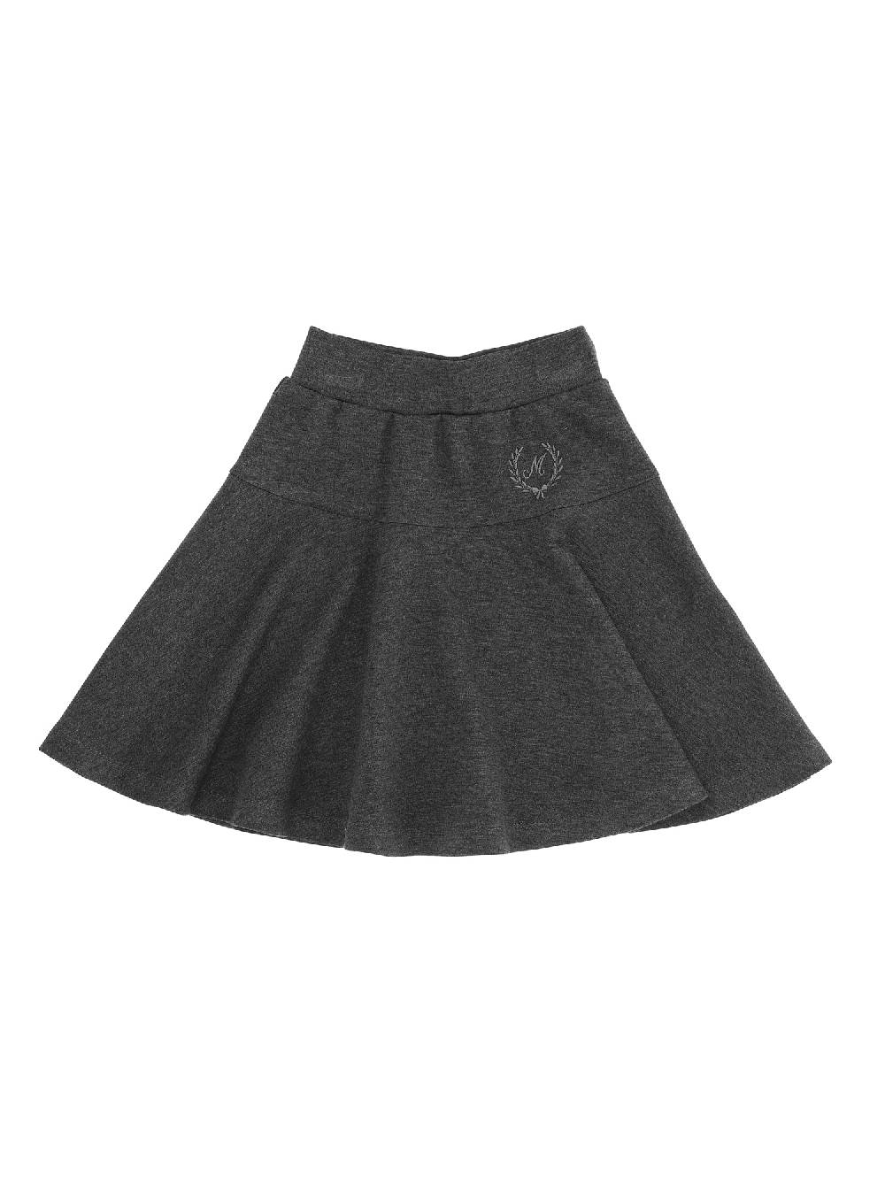 Monnalisa Gonna jersey a ruota ricamata