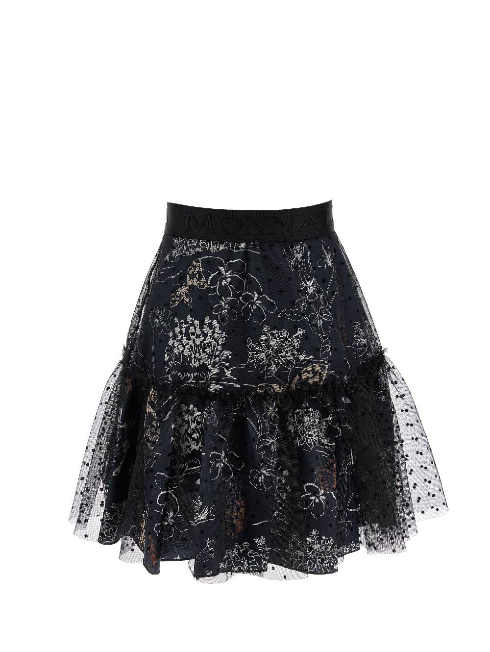 Monnalisa Gonna Popeline Doppiata In Tulle