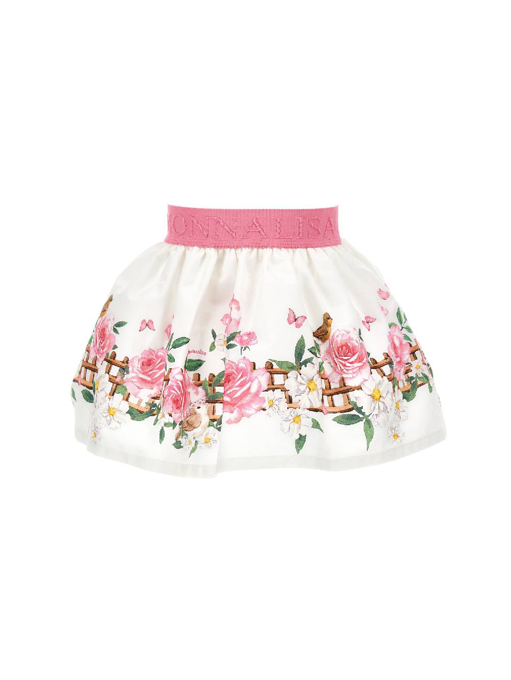 Monnalisa Gonna popeline stampa uccellini