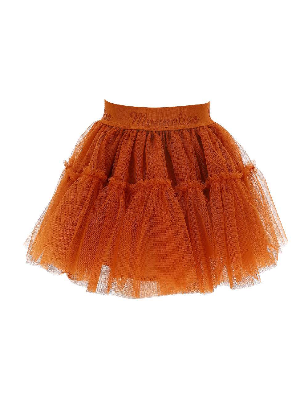 Monnalisa Gonna Tulle Con Elastico Logato