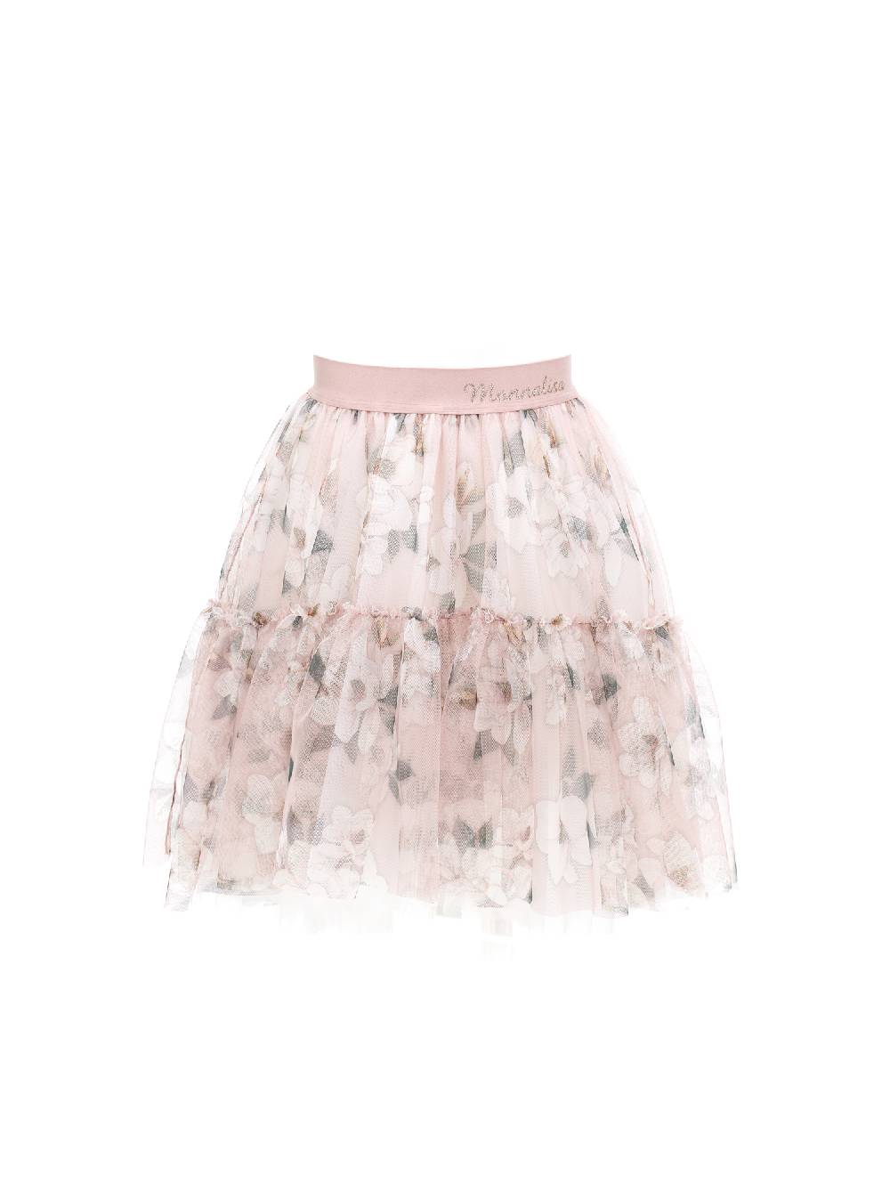 Monnalisa Gonna tulle stampa magnolia