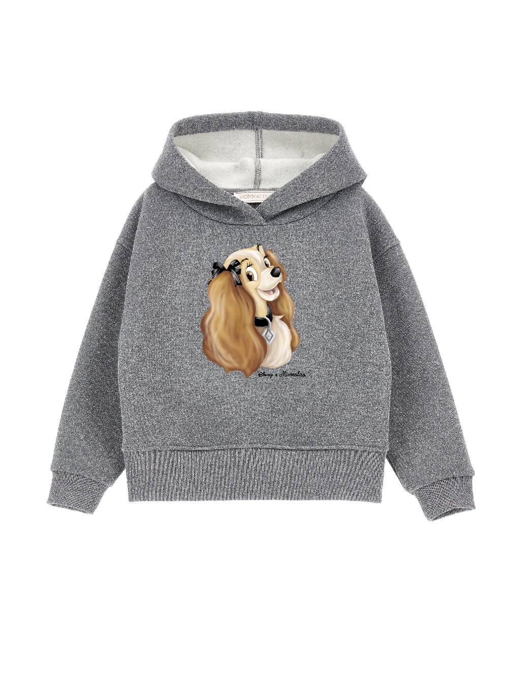 Monnalisa Hoodie lurex Lilli e il Vagabondo