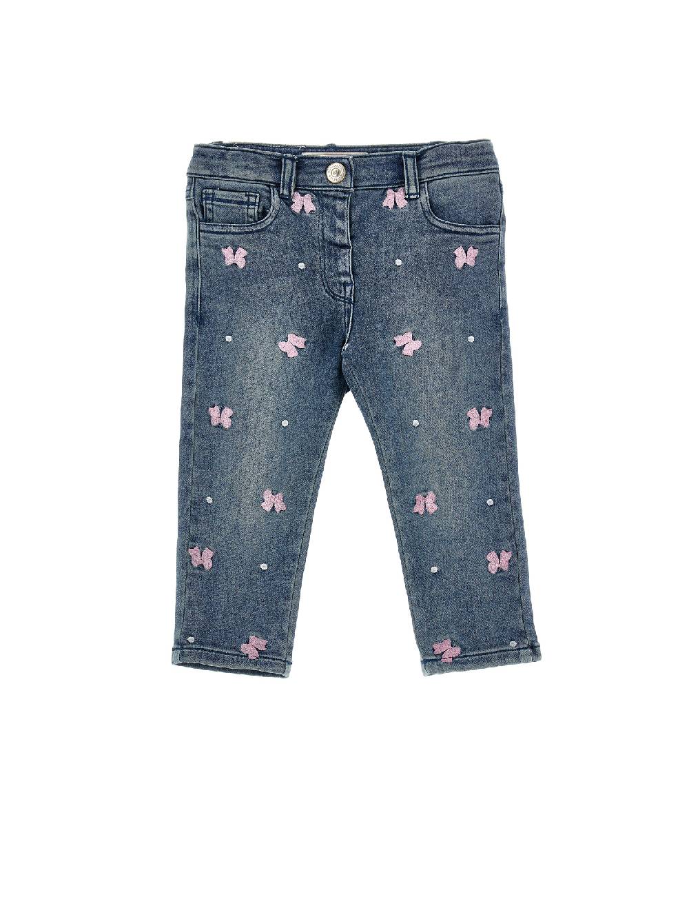 Monnalisa Jeans cinquetasche ricamato
