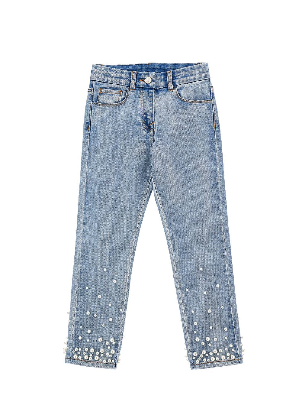 Monnalisa Jeans con perle degradè