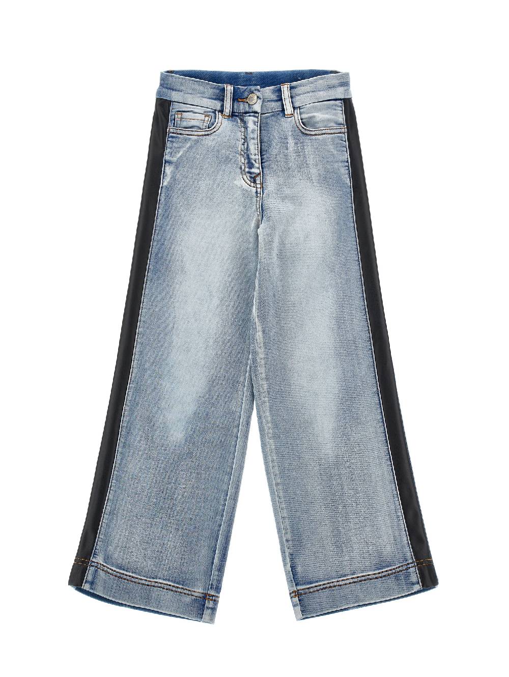 Monnalisa Jeans denim con bande laterali