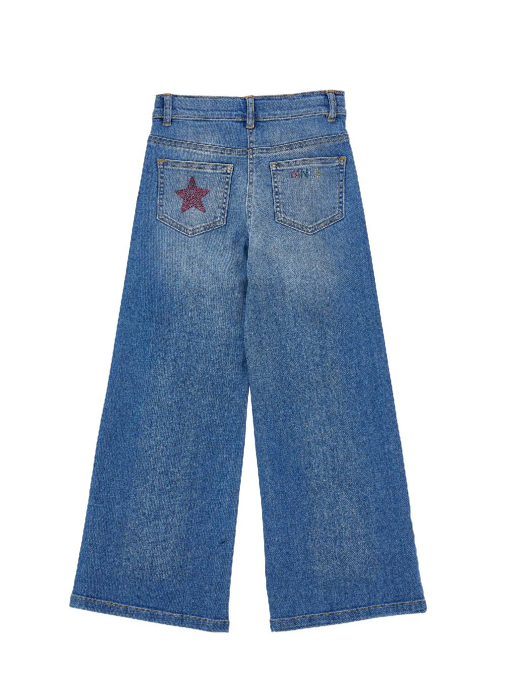 Monnalisa Jeans Modello Palazzo Con Stelle