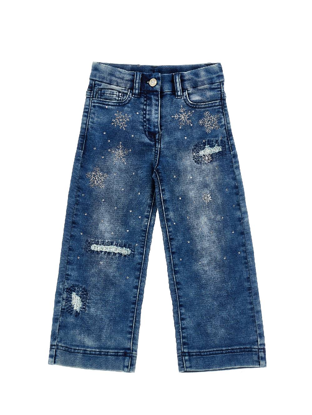 Monnalisa Jeans stretch con strass