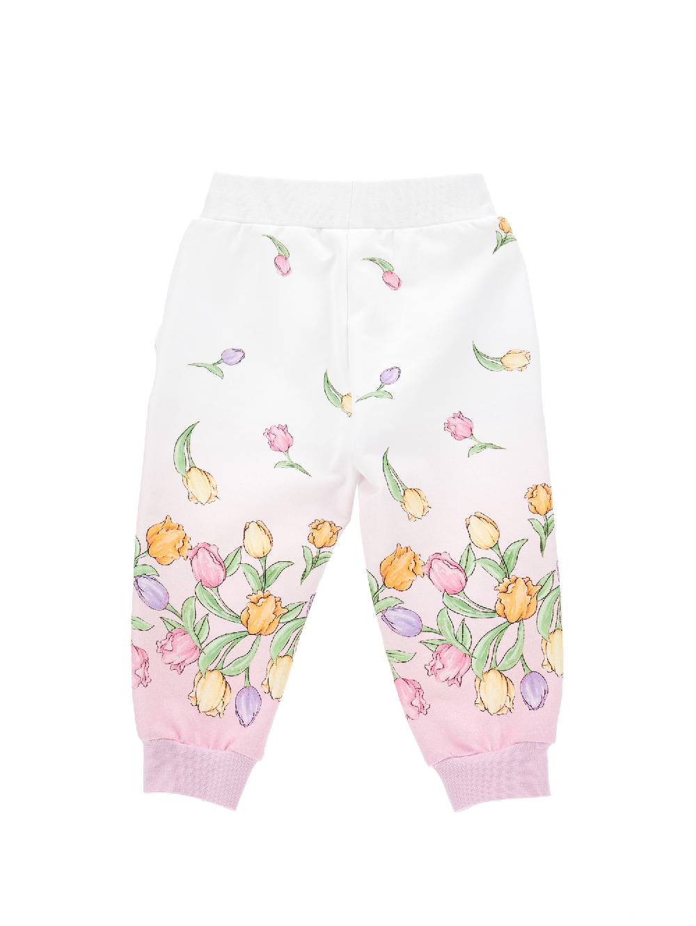 Monnalisa Jogger Cotone Stampa Tulipani