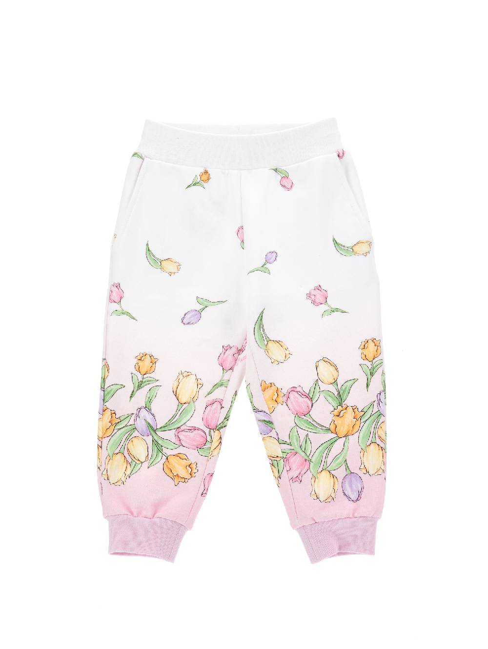 Monnalisa Jogger cotone stampa tulipani