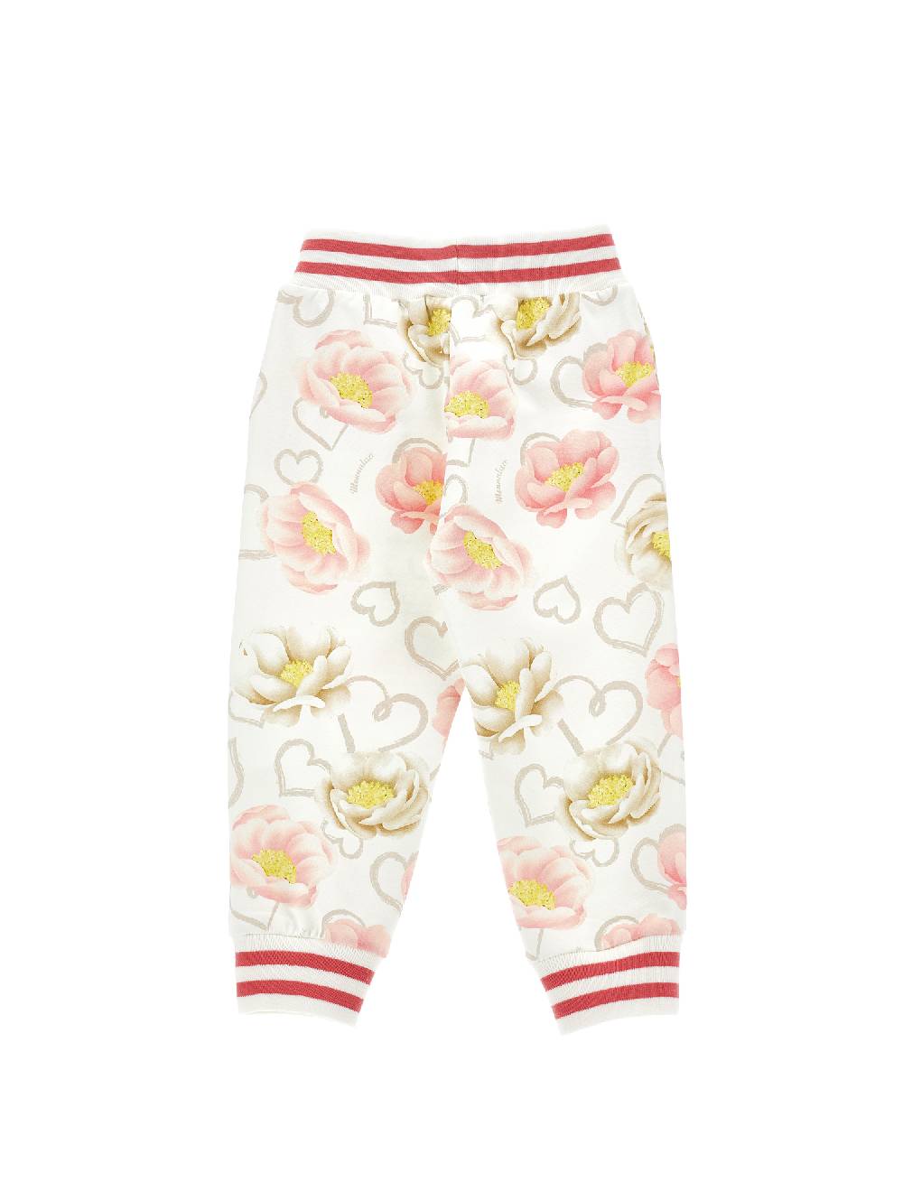 Monnalisa Jogger Felpa Stampa Anemoni